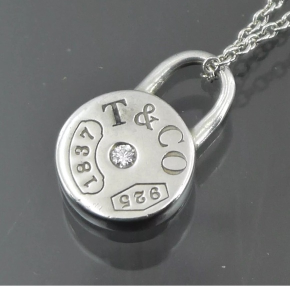 Tiffany & Co. Jewelry - Tiffany&Co sterling with a Diamond mini charm with  original  chain unisex.